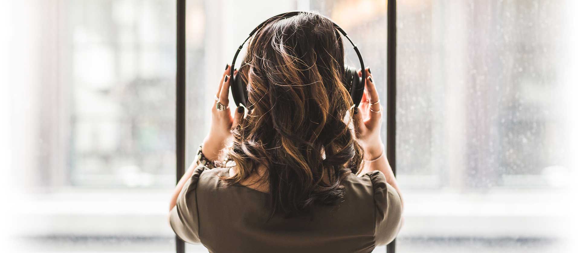 The loudness of music through speakers